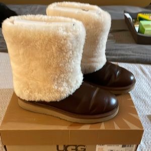 Burgundy UGG Boots W/Fur